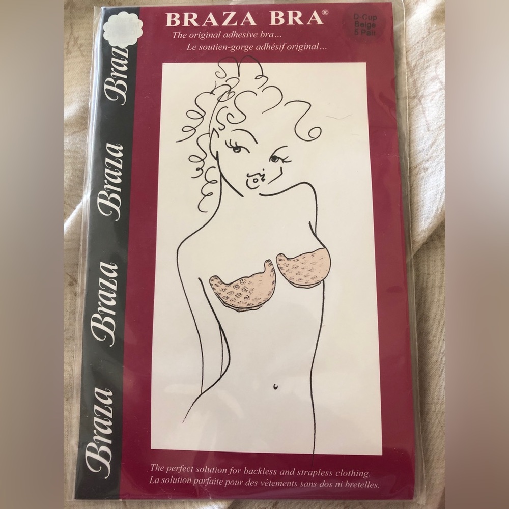 Braza Bra D cup adhesive bra